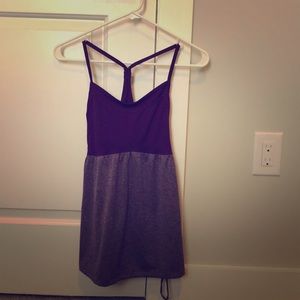 Women’s Purple Workout Top with Built-In Bra